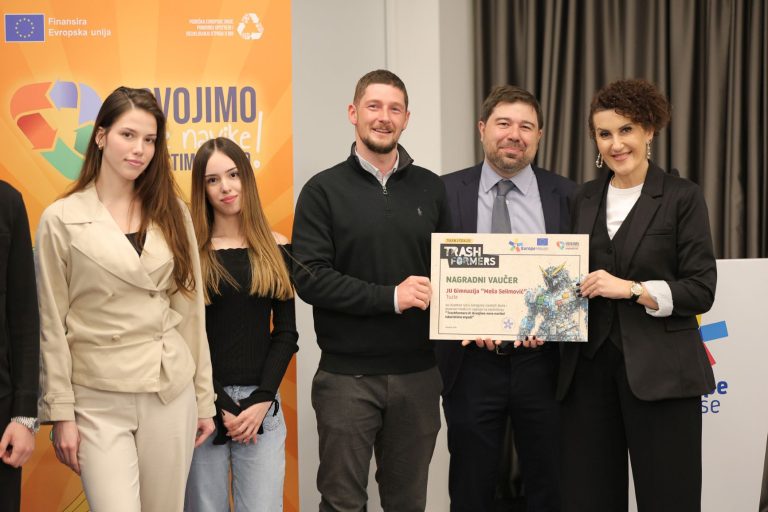 Ceremonija dodjele nagrada pobjednicima takmičenja „Trashformers II: Usvojimo nove navike! Iskoristimo otpad!"