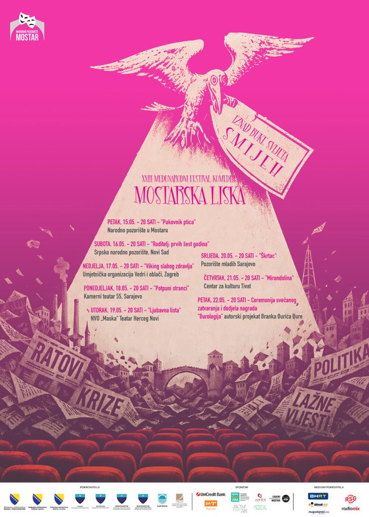 Program međunarodnog festivala komedije „Mostarska liska“ 2026. 