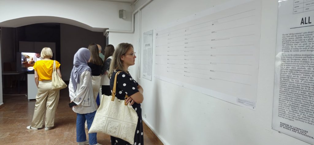 izložba „Sve što je ostalo – Arhiv 1992–1995.“, autorice Lejle Avdović