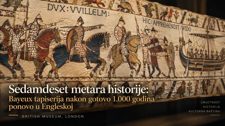 Bayeux tapiserija, srednjovjekovni vez koji prikazuje normansko osvajanje Engleske 1066. godine